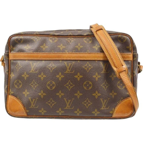 808292AM (G4) Louis Vuitton Crossbody Bag Trocadero 30 Brown Monogram - Picture 1 of 10